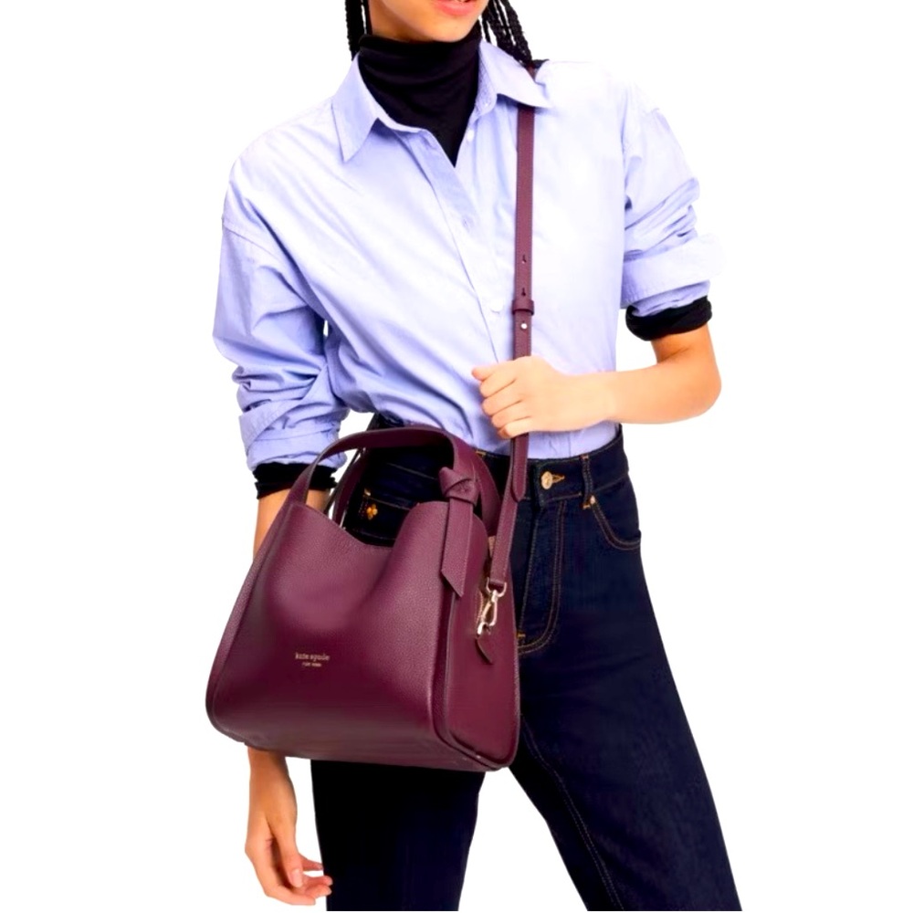 🔥🔥🔥Kate Spade Knott Medium Leather Satchel Crossbody Tote Bag